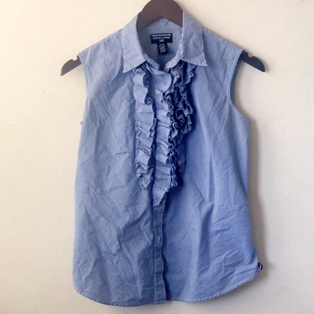 Vintage Polo Jeans Co. Ralph Lauren Pinstripe Top